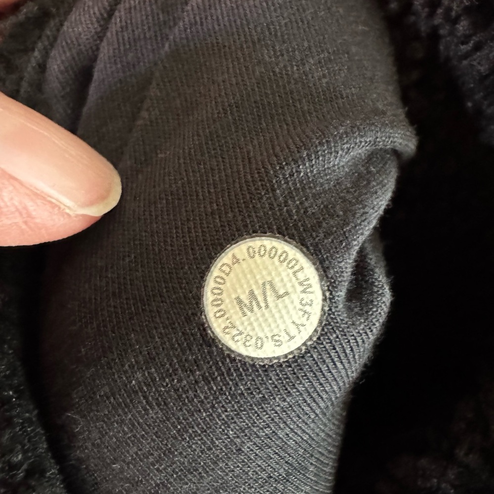 Lululemon M/L black sherpa fleece Scuba oversized half-zip hoodie 25” ptp 21” L - Picture 7 of 9